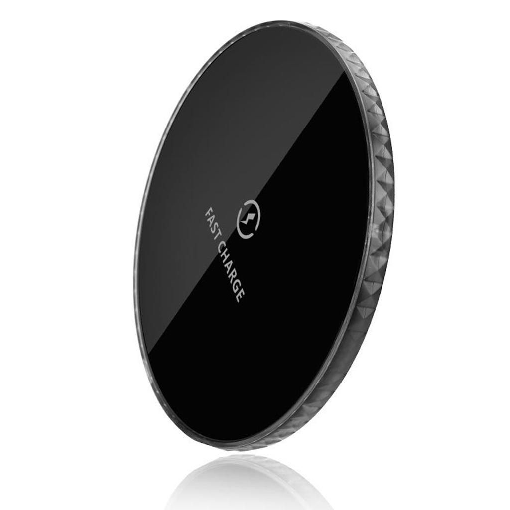 Wireless  15w Qi Charging Pad QC 30 For Samsung Black