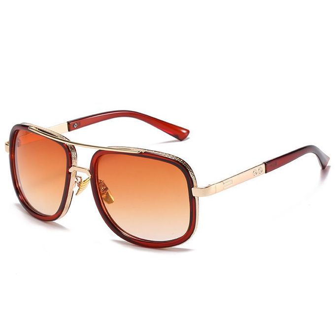 Vintage Men Shades Sunglasses Designer Sun Glasses UV400 Protection-Brown