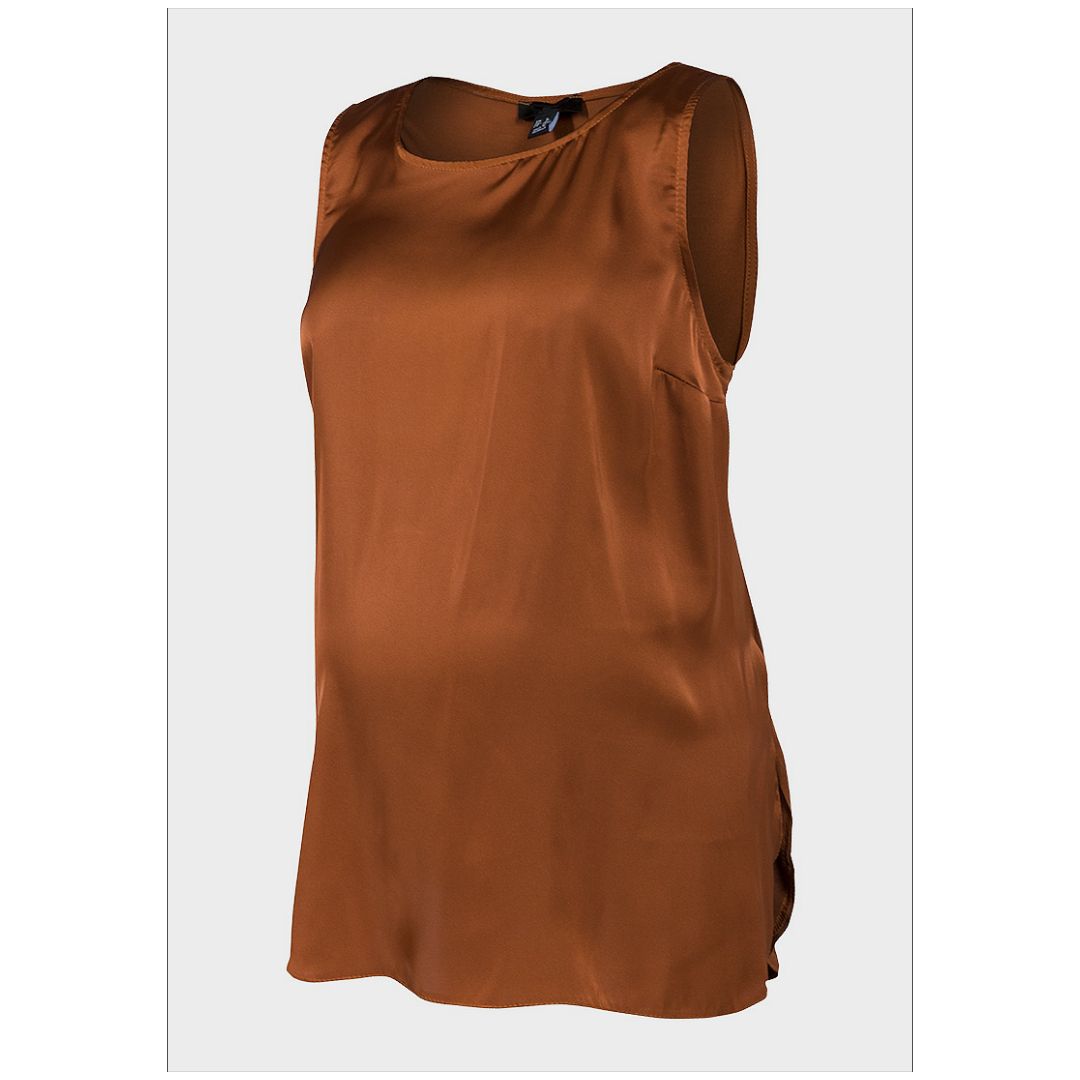 Mfed Maternity Sleeveless Satin Top