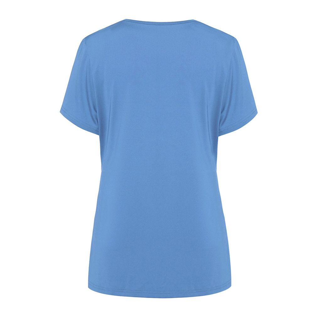 Nursing Breastfeeding Top T-shirt For Lactation Period Wear-Sky Blue