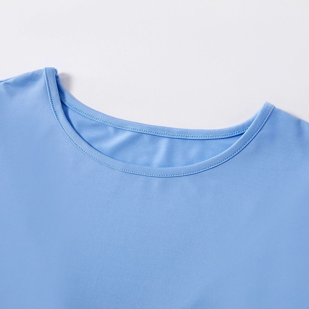 Nursing Breastfeeding Top T-shirt For Lactation Period Wear-Sky Blue