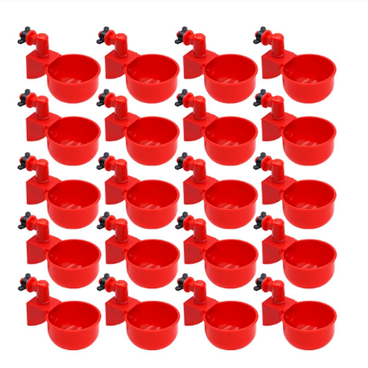 20Pcs Automatic Poultry Drinker Bowl Chicken Water Cups