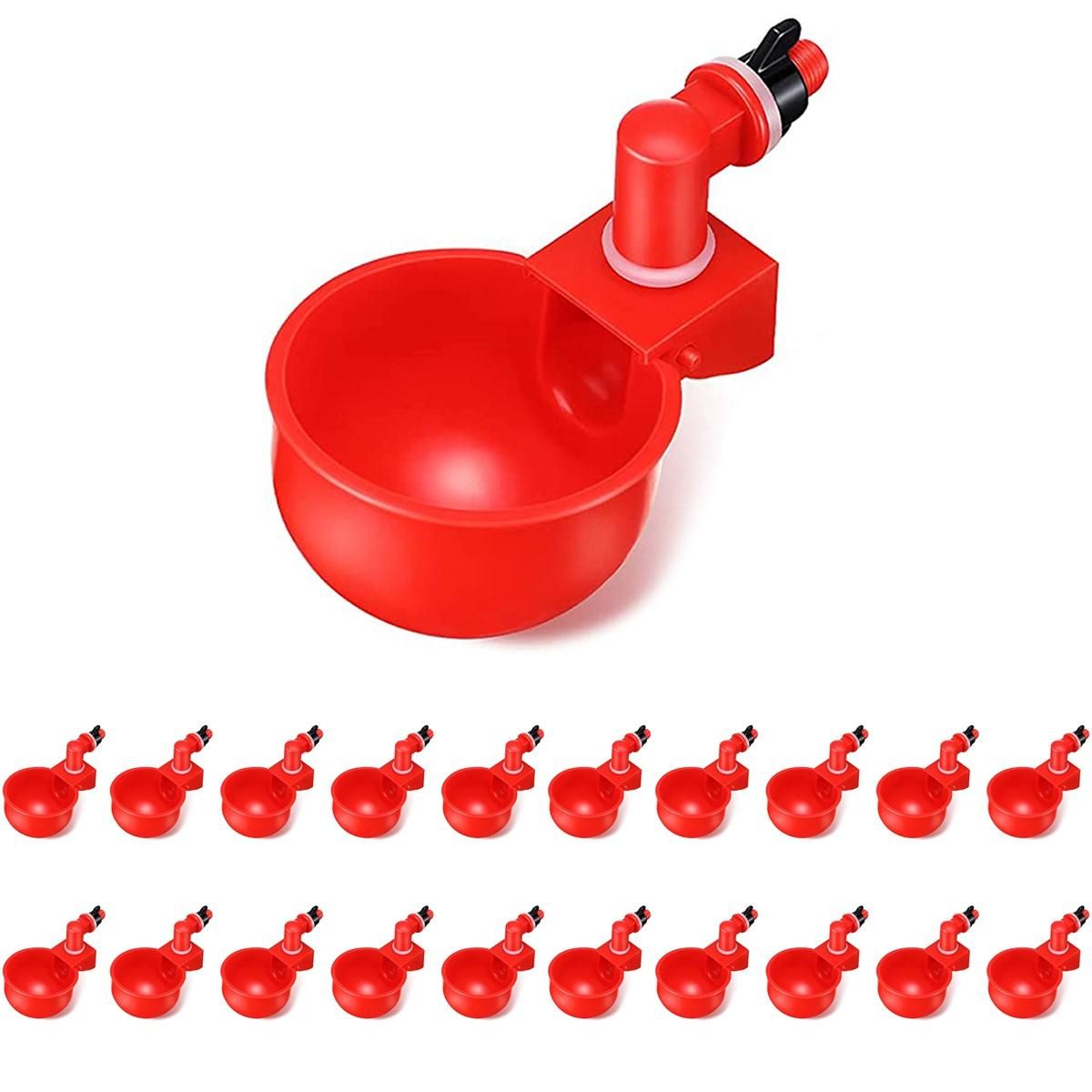 20Pcs Automatic Poultry Drinker Bowl Chicken Water Cups