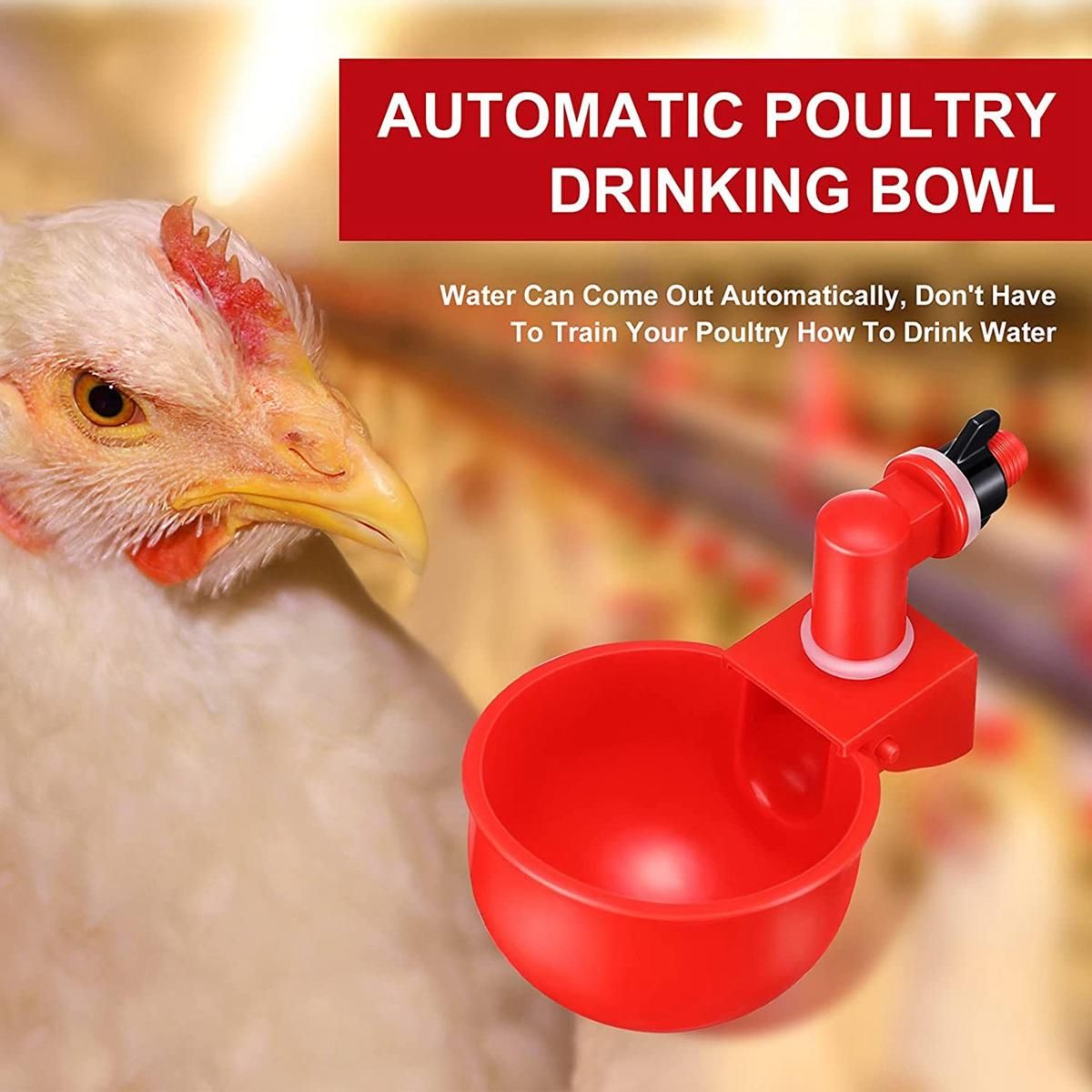 20Pcs Automatic Poultry Drinker Bowl Chicken Water Cups