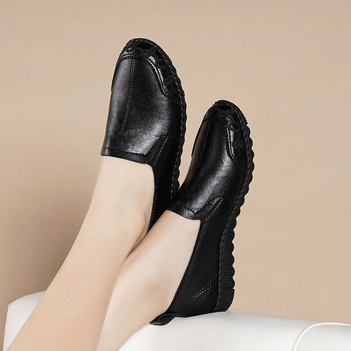 Ladies FashionCasual Flat Shoes Office Shoes-Black