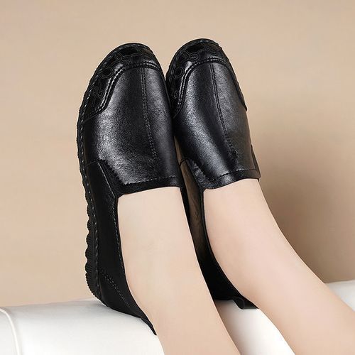 Ladies FashionCasual Flat Shoes Office Shoes-Black