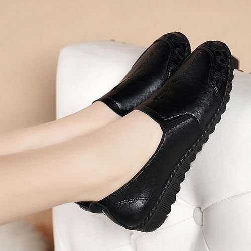 Ladies FashionCasual Flat Shoes Office Shoes-Black