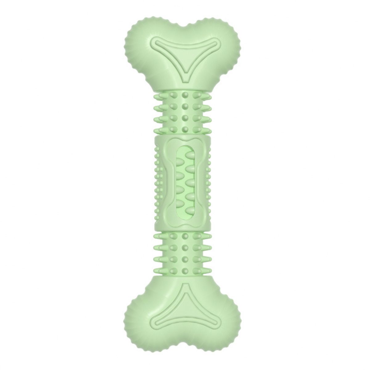Dog Grinding Toy Cartoon Bone Shape Grinding Toy Green