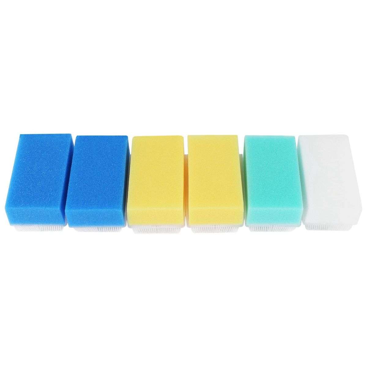 Multicolor Baby Bath Sponge (6 Pieces) Soft Foam Washer with Cradle Cap Brush Body,Hair and Scalp Clean Gentle Baby Sensory Brush Bath Sponge Brush Color cannot be specified