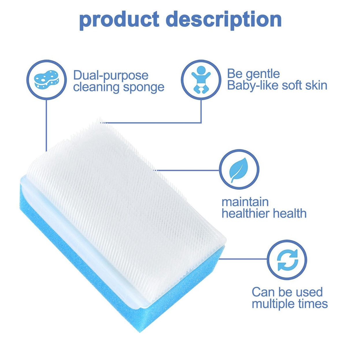 Multicolor Baby Bath Sponge (6 Pieces) Soft Foam Washer with Cradle Cap Brush Body,Hair and Scalp Clean Gentle Baby Sensory Brush Bath Sponge Brush Color cannot be specified