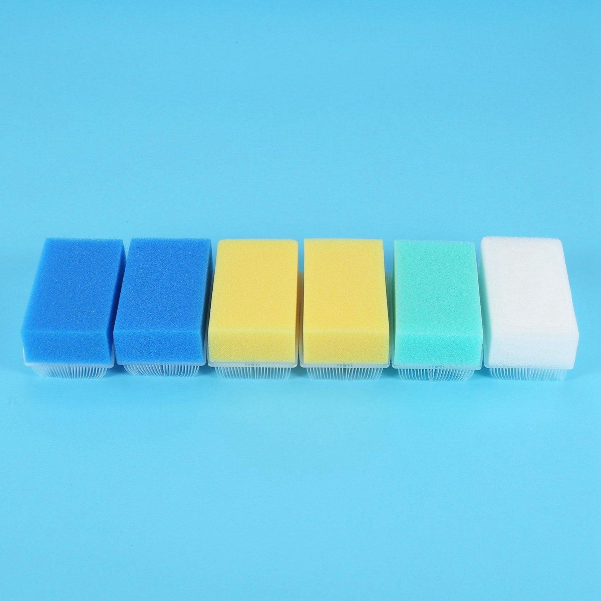Multicolor Baby Bath Sponge (6 Pieces) Soft Foam Washer with Cradle Cap Brush Body,Hair and Scalp Clean Gentle Baby Sensory Brush Bath Sponge Brush Color cannot be specified