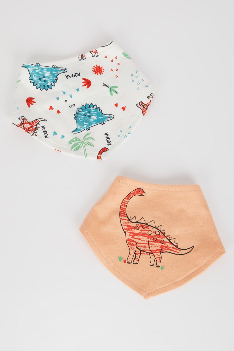 2 Piece Set Babyboy Standart Fit Bibs -Orange