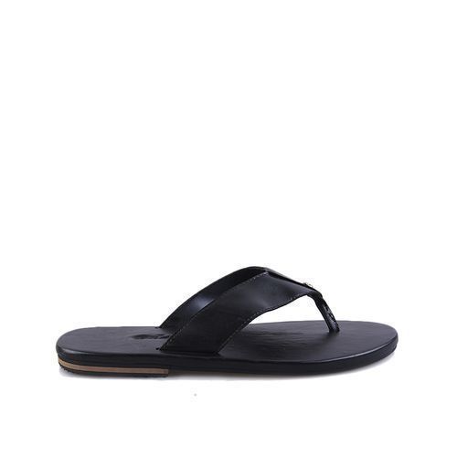 Flat Awesome Leather Palm Slippers - Black