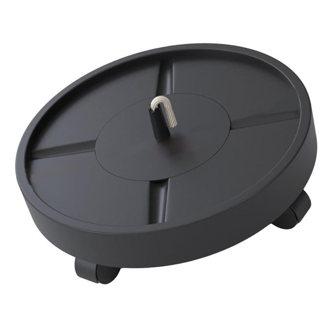 Planter Trolley Casters Moving Plant Pot Saucer Black