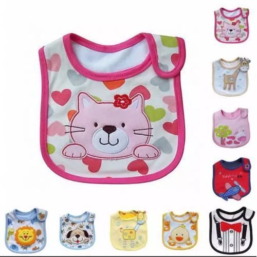 Baby Cotton Bibs - Random - 12 In 1