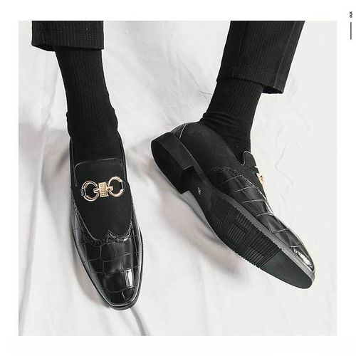 Men's Business Style Pointed Leather Shoes—Black
