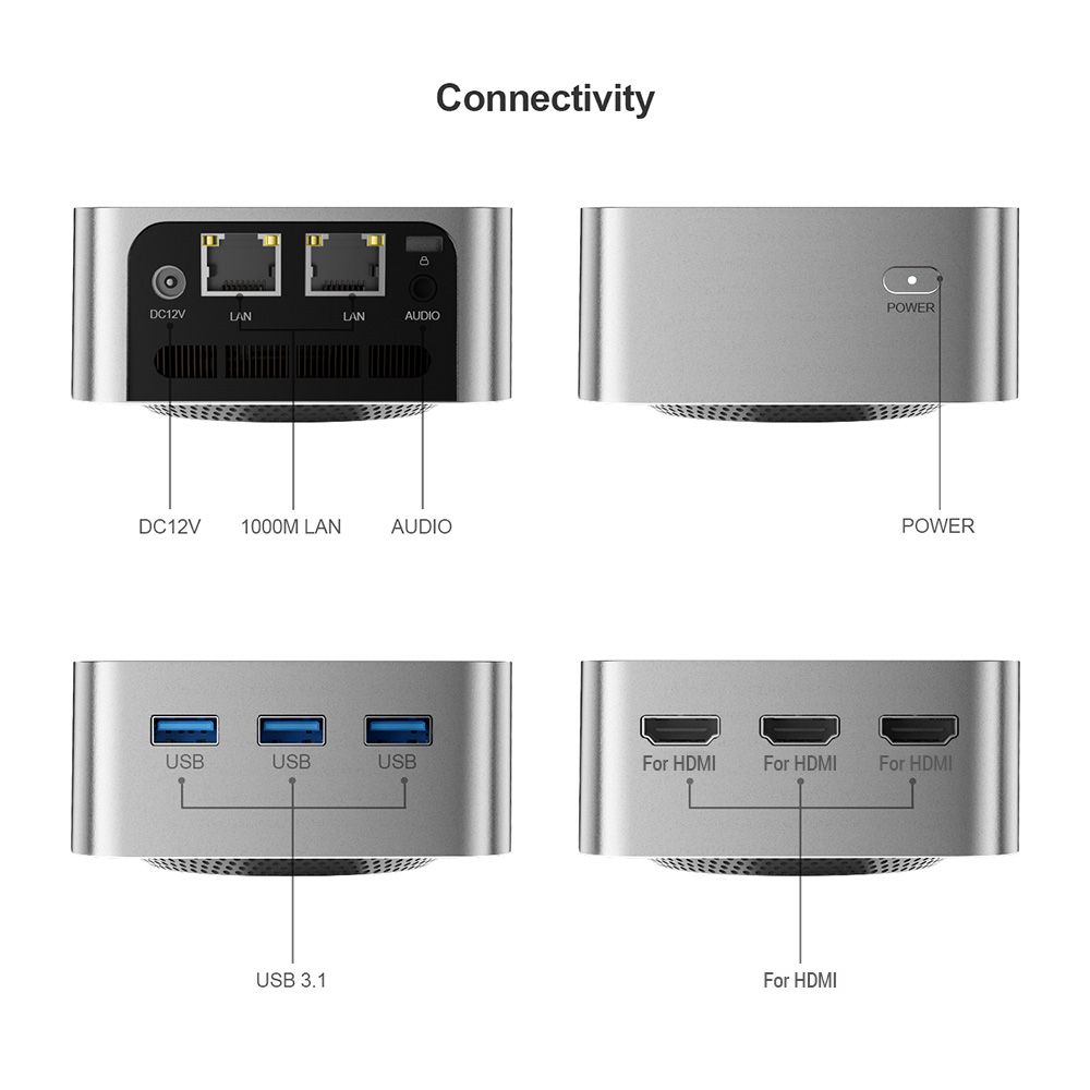 Mini PC Windows 11 8GB RAM 512GB SSD Mini Desktop Computer