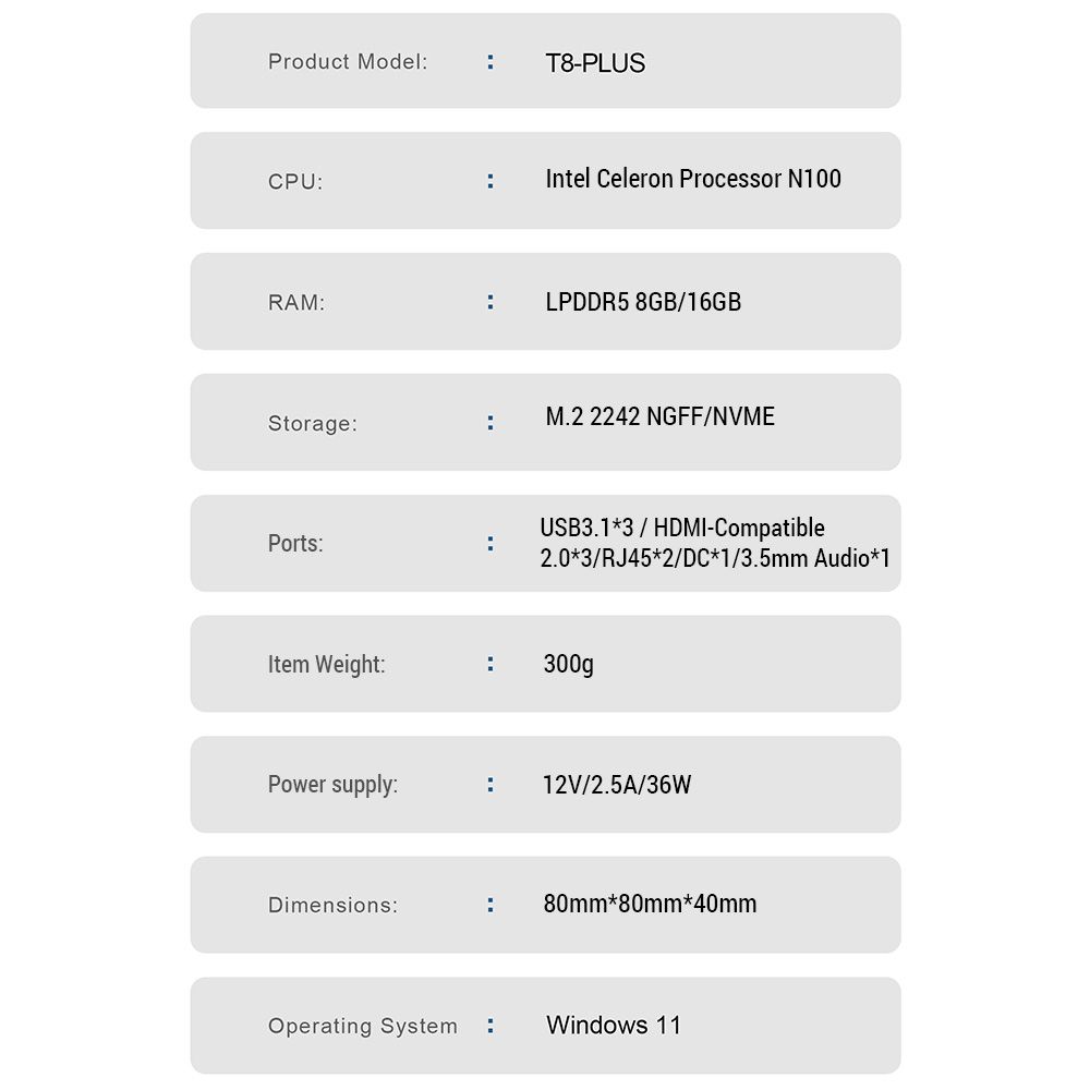 Mini PC Windows 11 8GB RAM 512GB SSD Mini Desktop Computer
