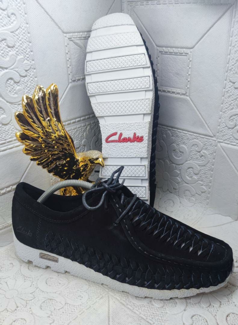 Clarks Black Lace-up Loafers Shoe