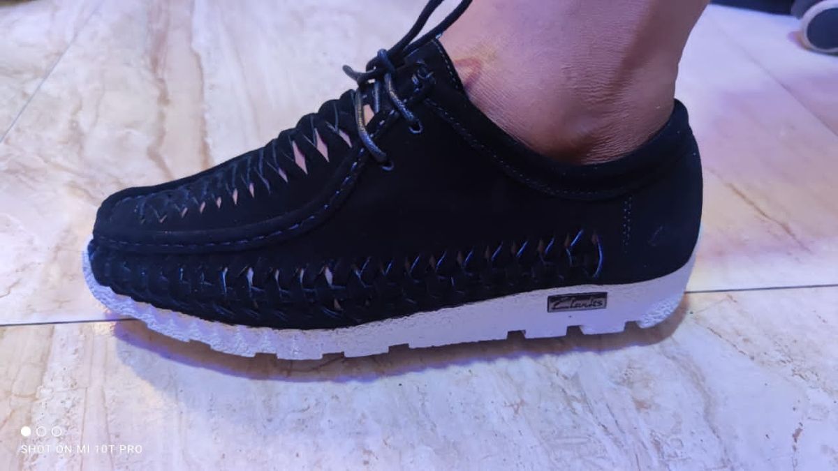 Clarks Black Lace-up Loafers Shoe