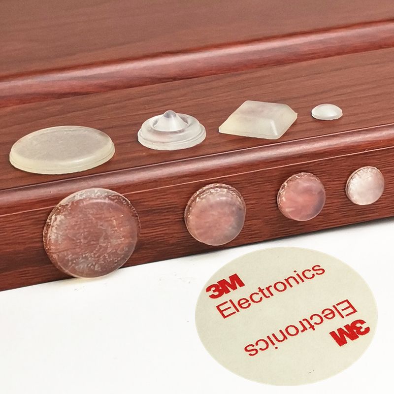 3 Sets Transparent Self Adhesive Rubber Damper Buffer