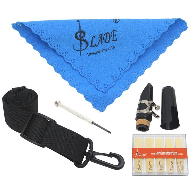 Clarinet Mouthpiece W/ Ligature+ Polishing Cloth+Reeds+Neck Strap 7 In