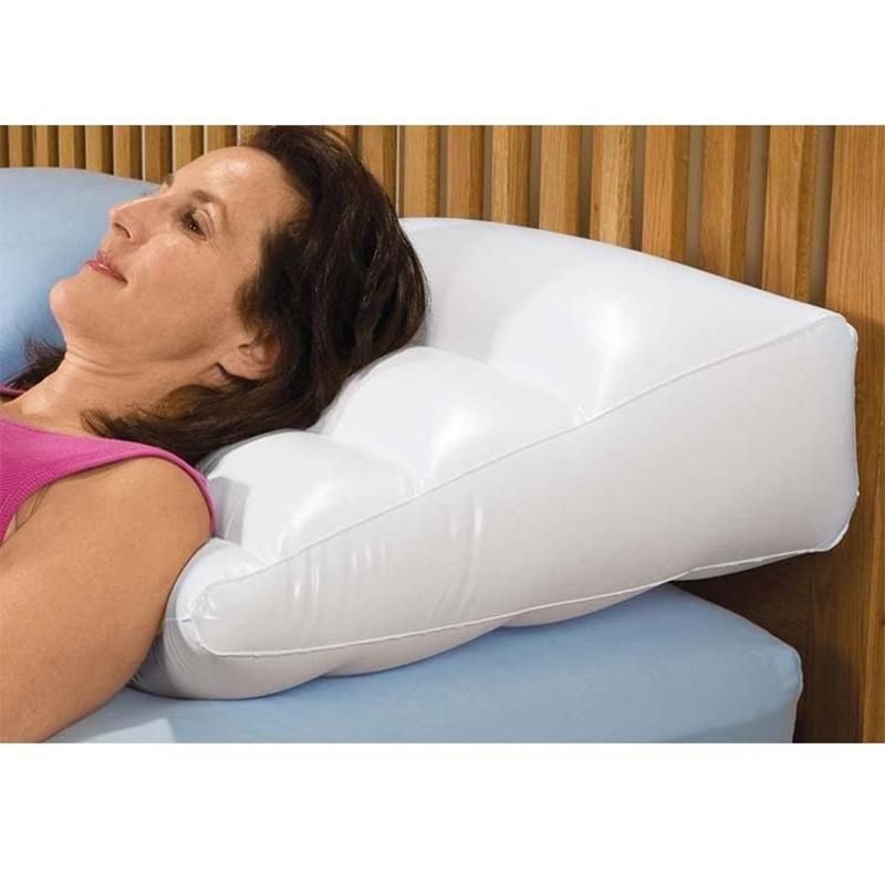 Large Inflatable Bed Wedge Pillow - Portable Lightweight