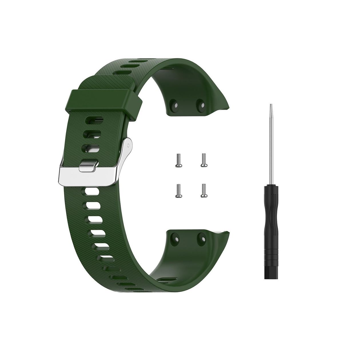 Suitable for Garmin Forerunner30/35/ForeAthlete 35J sports watch wristband silicone strap Army Green