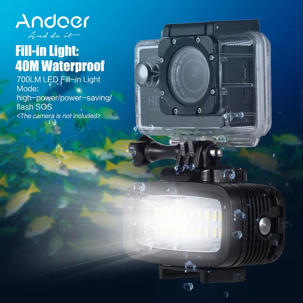 High Power 700LM  Diving Video Fill-in Light LED Lighting