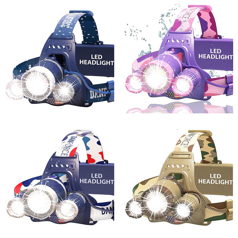 Factory Wholesale Strong Light Headlight 3ledUSB Charging