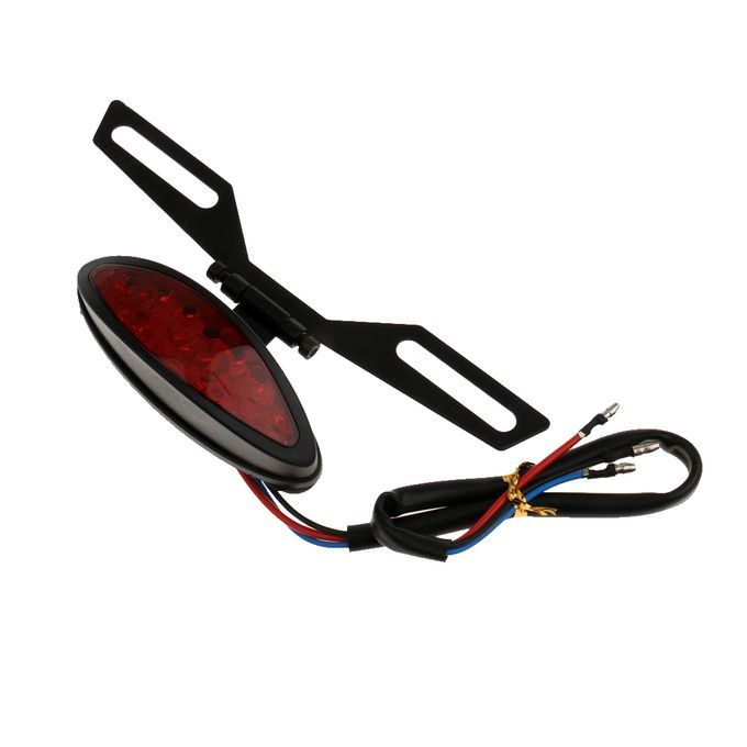 12V Motorcycle ATV License Plate Holder Tail Rear Brake Bracket Light