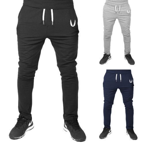 3 Pcs Men's Track Pants-Light Grey