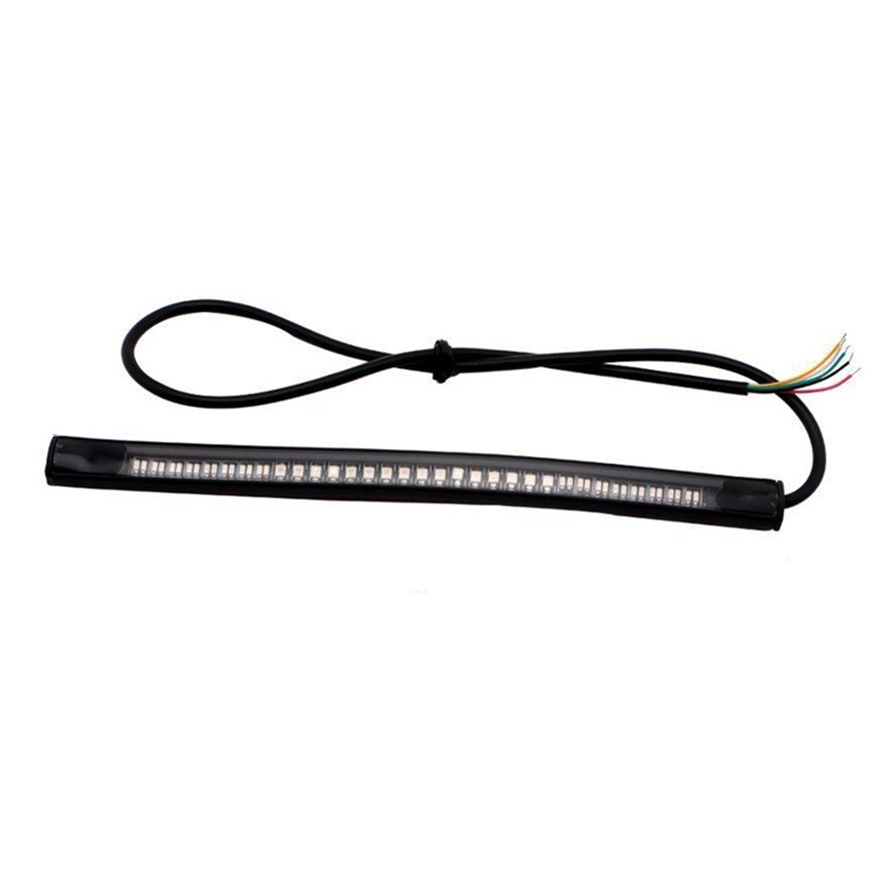 Flexible Motorcycle License Plate LED Light Tail-Black