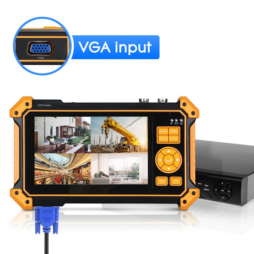 HD-3200C HD Display Monitor CCTV Tester 5 Inch Support UTP