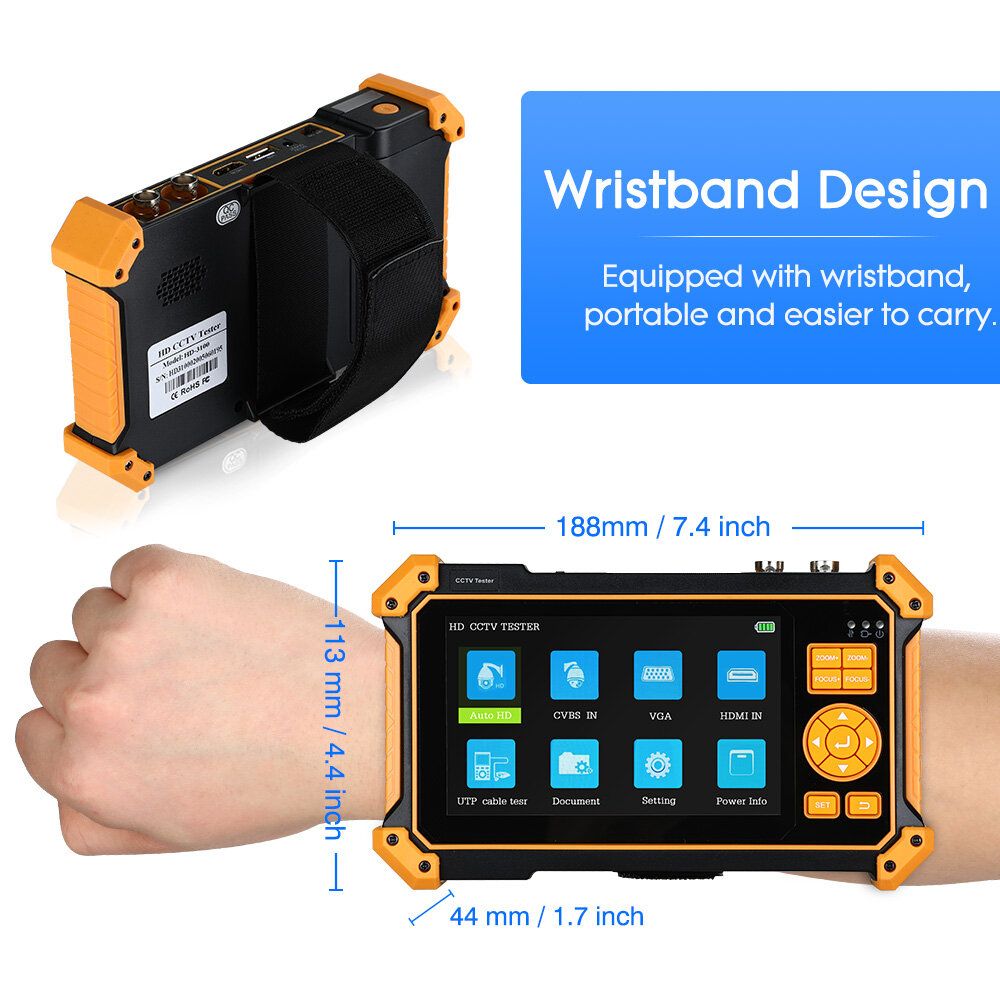 HD-3200C HD Display Monitor CCTV Tester 5 Inch Support UTP