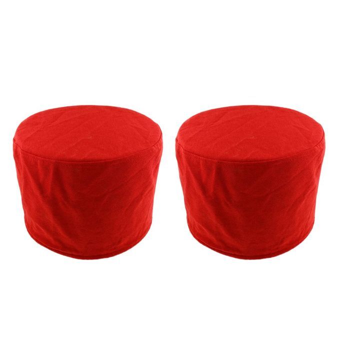 Pack Of 2Pcs Red Chair Seat Slipcovers Mat Protector Bar Stool Pad