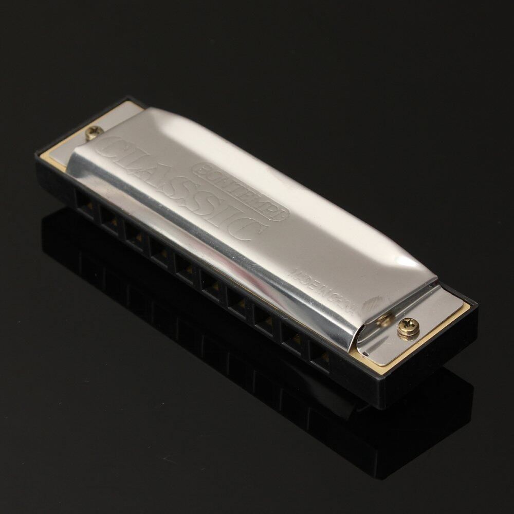 Silver Metal 10 Holes Harmonica Key Mouth Organ Children Gift Toys K5BO