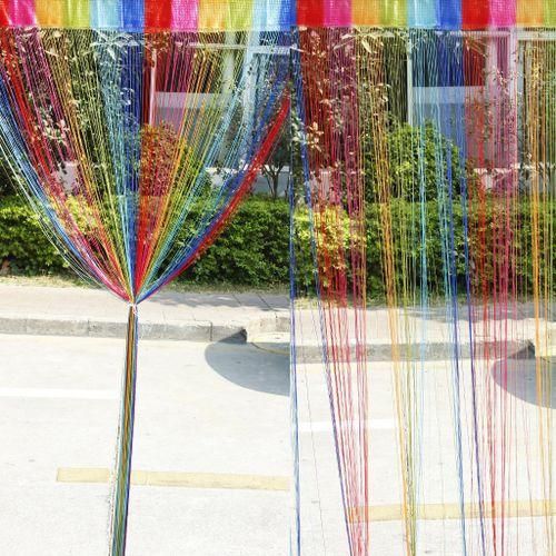 Colorful Door Window Panel Room Divider String