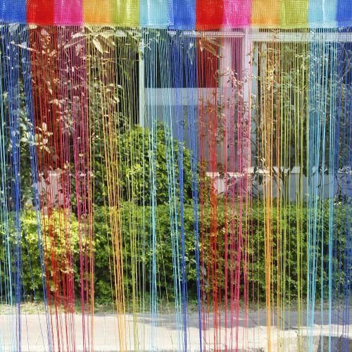 Colorful Door Window Panel Room Divider String