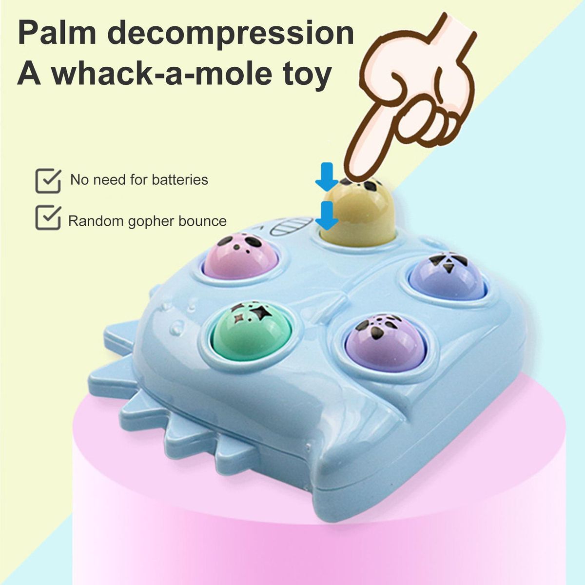 Game Console Keyring Children Game Console Toy Blue