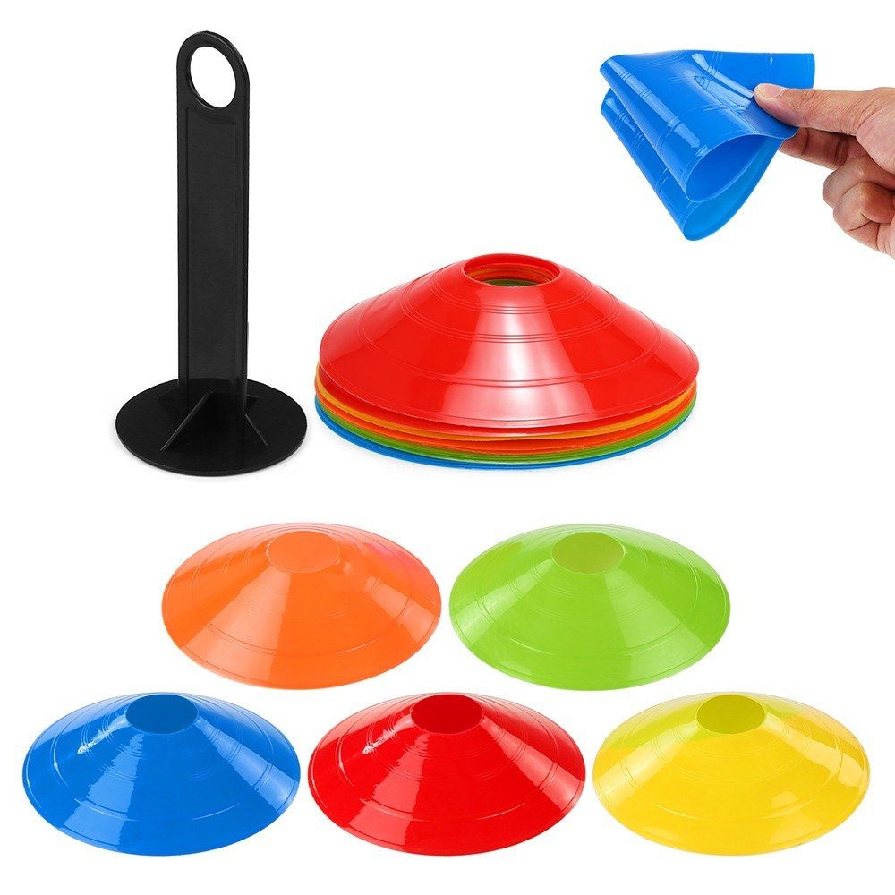 15pcs Agility Disc Cone Set Multi Sport Training Space Cones