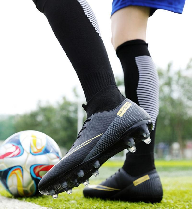 Fashion Football Shoes Men's Women's Non Slip Running Long Spikes Shoes  - Blue