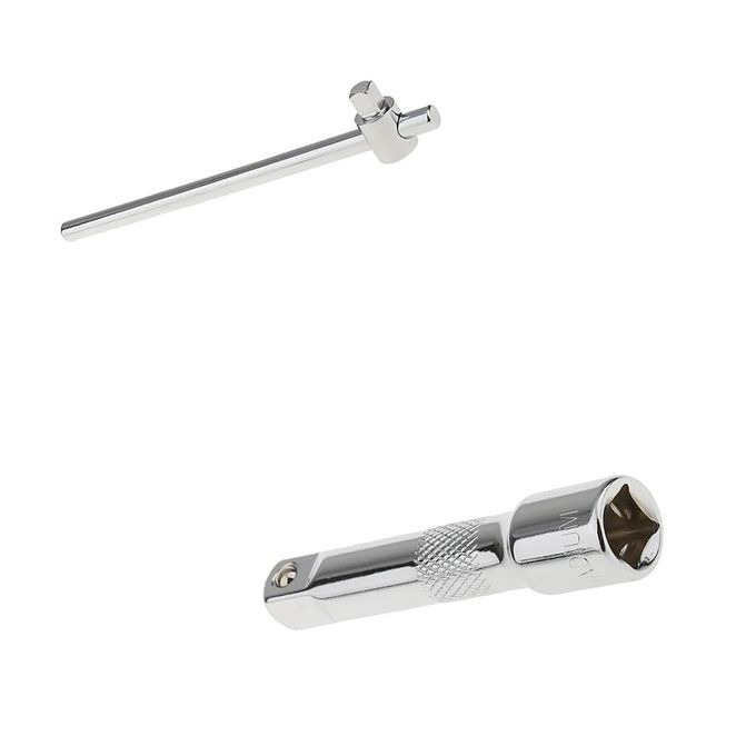 2 Pieces 3/8'' (10mm) Drive 3'' Socket Extension Bar & 6.3'' Sliding T