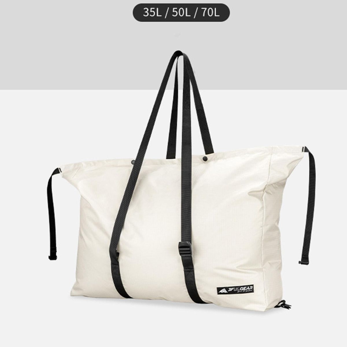 Foldable Travel Duffle Bag Hold All Travel Luggage Bag Holiday White L