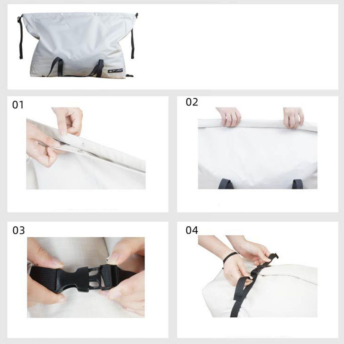 Foldable Travel Duffle Bag Hold All Travel Luggage Bag Holiday White L