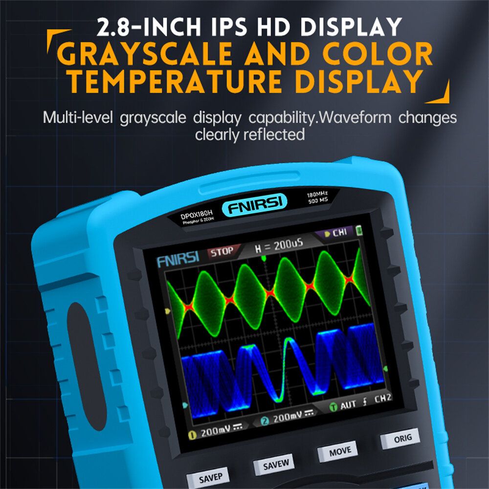 FNIRSI DPOX180H Handheld Phosphor Digital Oscilloscope