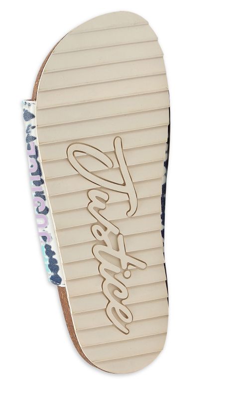 Justice Little Girls Buckle Leather Slippers