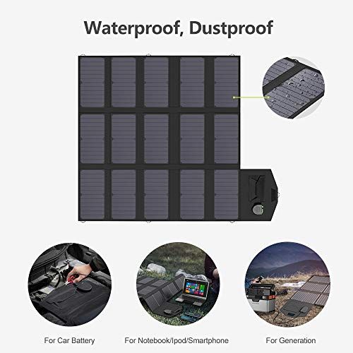 ALLPOWERS Portable Solar Panel 100W Dual 5v USB With 18v DC