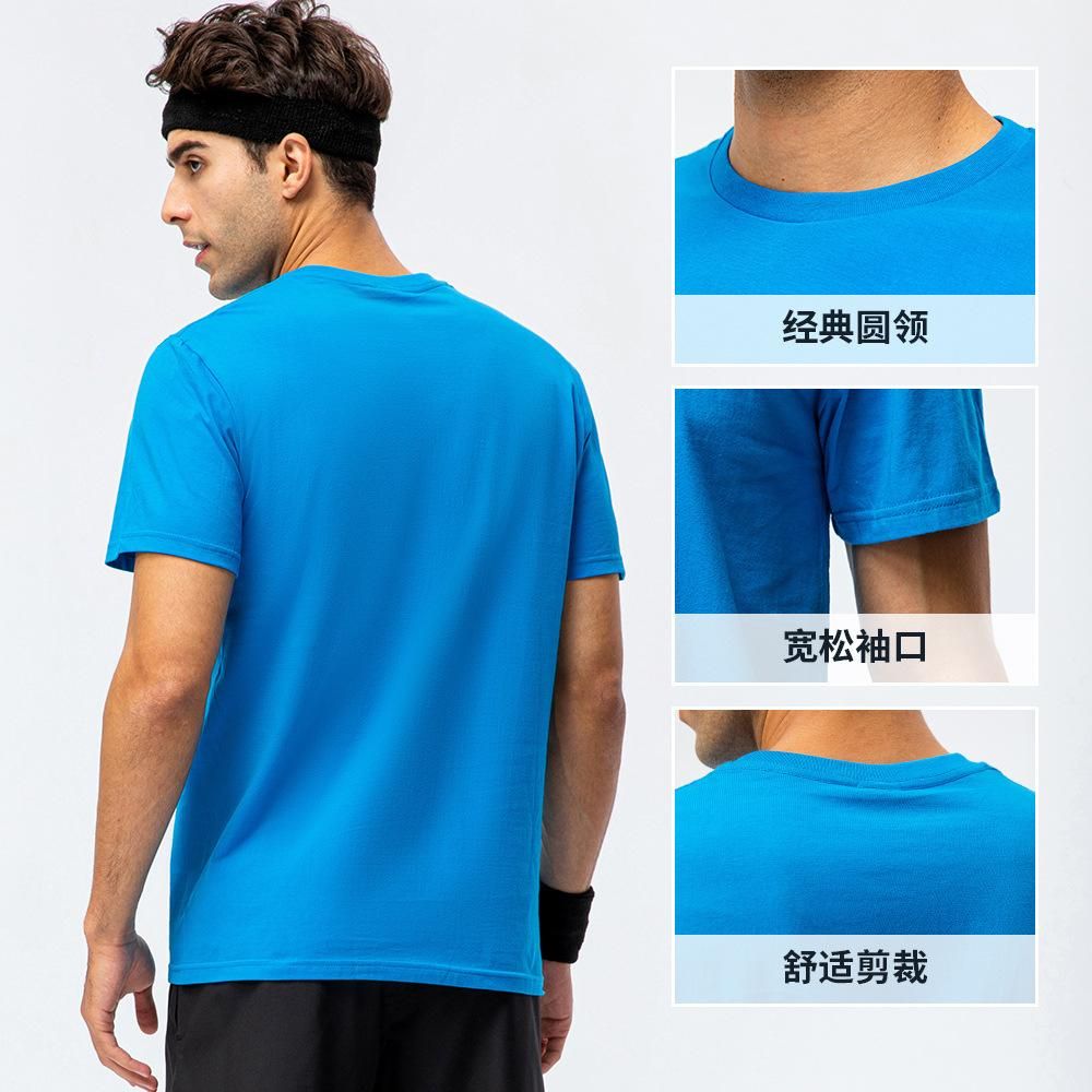 Men's and women's identical cotton loose T-shirt advertising shirt can be printed with sports