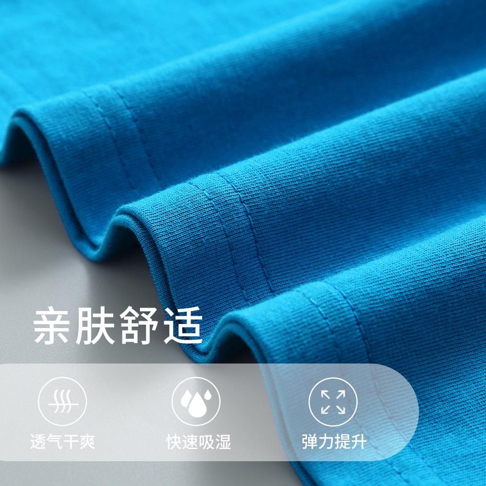 Men's and women's identical cotton loose T-shirt advertising shirt can be printed with sports